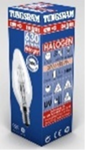 Tungsram halogén gyertya 30W E14 230V