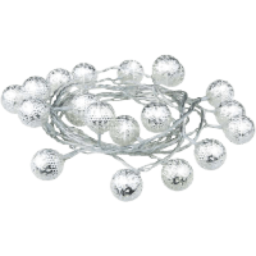 ZY1406 Fém karácsonyi füzér 3m, 20LED, 1W