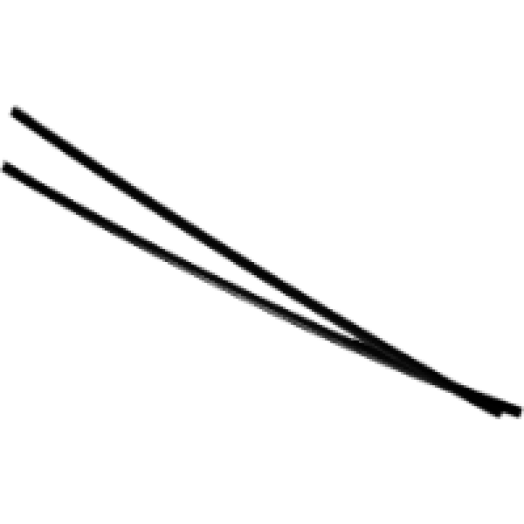 Ablaktörlő gumi 61 cm pár, 6,5 mm széles, sín nélkül