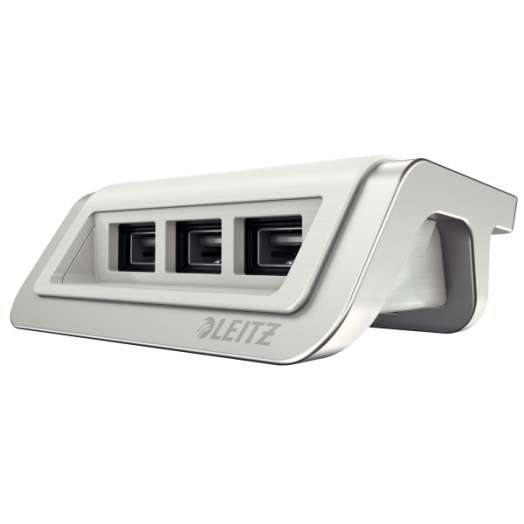 Leitz Style USB töltő 3-portos, kristályfehér