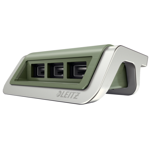 Leitz Style USB töltő 3-portos, olajfazöld