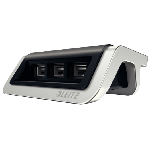 Leitz Style USB töltő 3-portos, szaténfekete