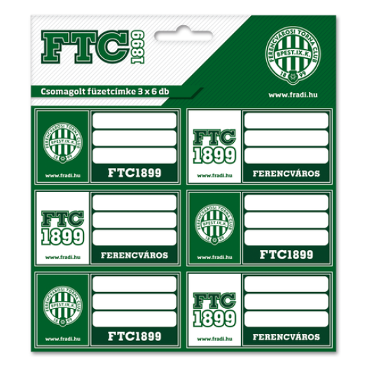 FTC csomagolt füzetcímke (3x6 db)