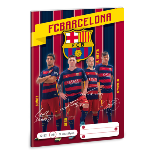 Barcelona 3. oszt. vonalas A/5 füzet 1232