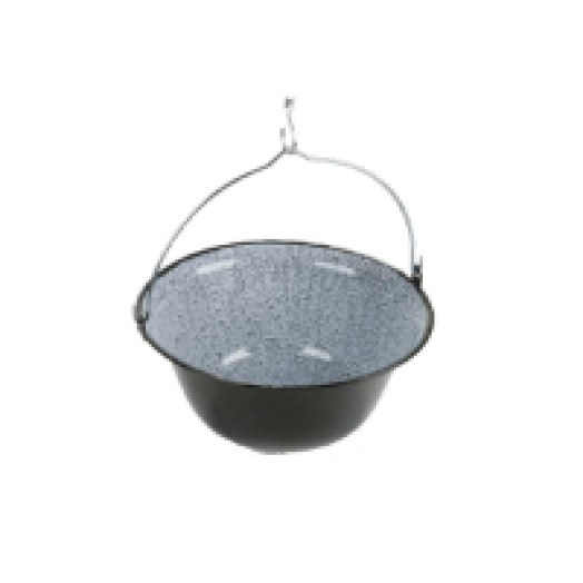 71117 Zománcozott gulyás bogrács, 22 l