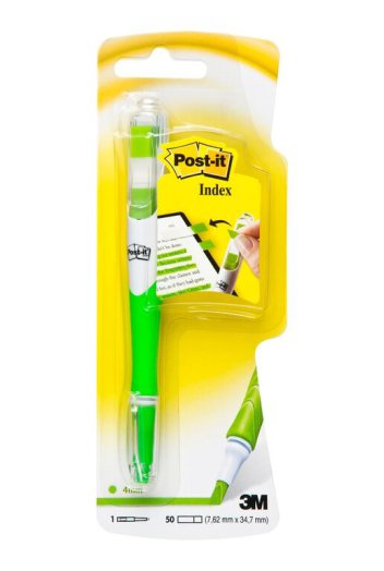 Post-it szövegkiemelő neon zöld + jelölőlap