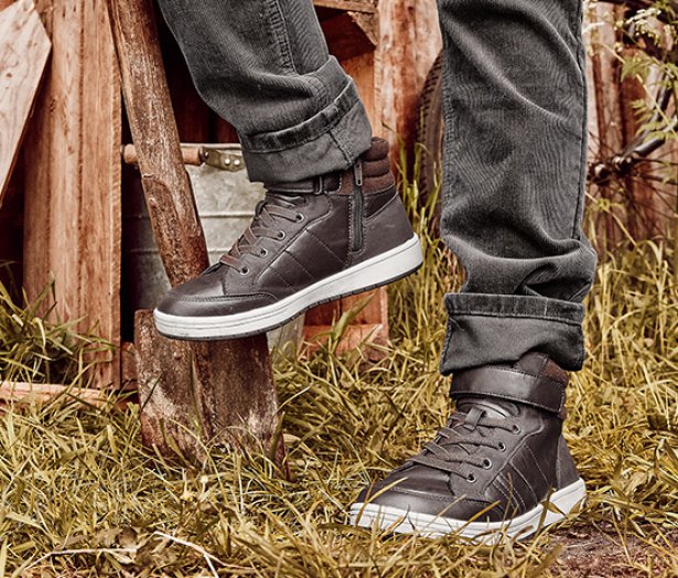 Gyerek sneaker cipő, sötétbarna