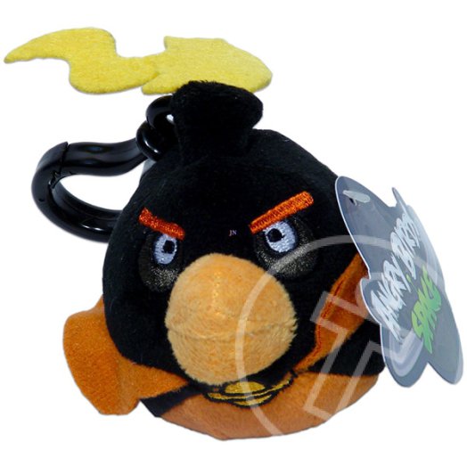 Angry Birds Space: Fekete madár plüss hátizsákcsat