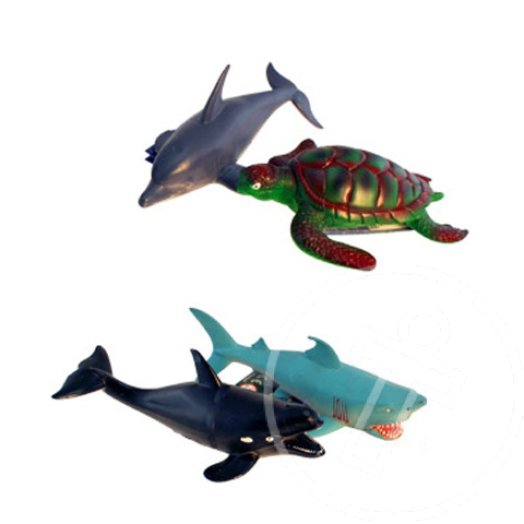 Tengeri állatok gumi figura