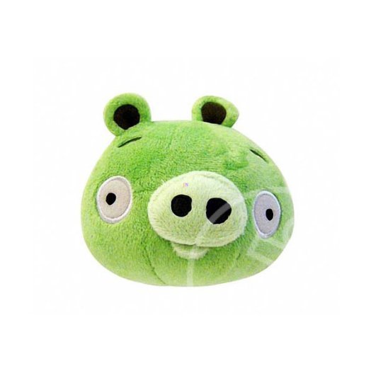 Angry Birds: 20 cm-es plüssfigura hang nélkül - zöld malac