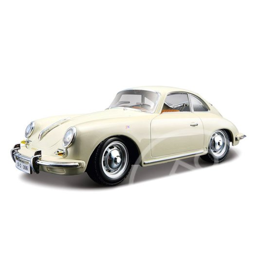 Bburago: Porsche 356B Coupe modellautó - fehér, 1:24