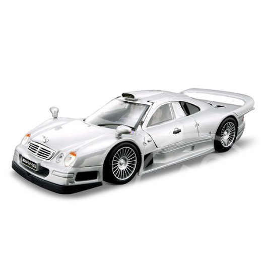 Mercedes-Benz CLK-GTR összeszerelhető autómodell - 1:26, ezüst