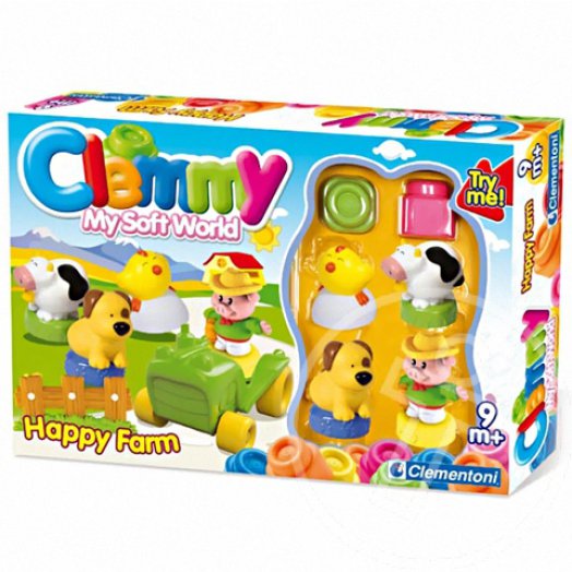Clementoni: Clemmy Happy Farm puha építőkockák figurákkal