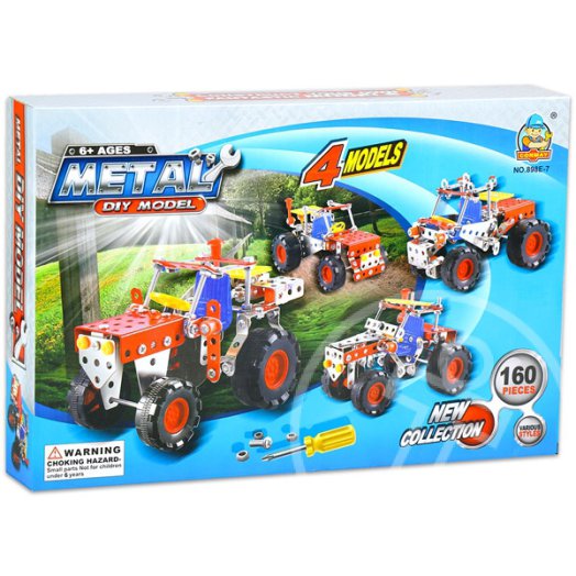 Munkagép 4 az 1-ben 160 darabos fémépítő játék