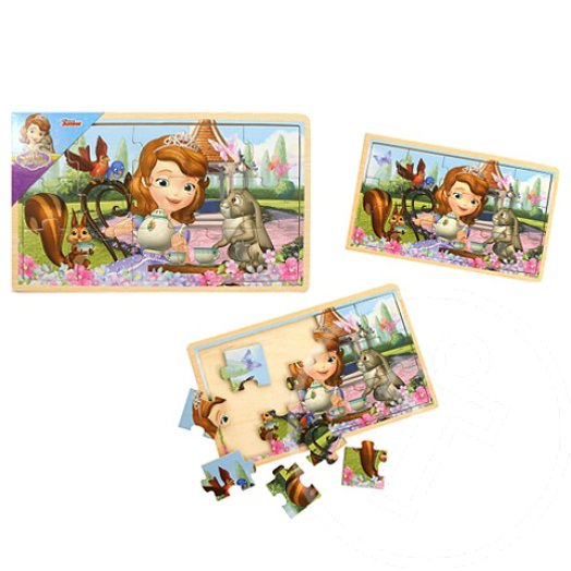 Szófia Hercegnő fa keretes puzzle 15db-os