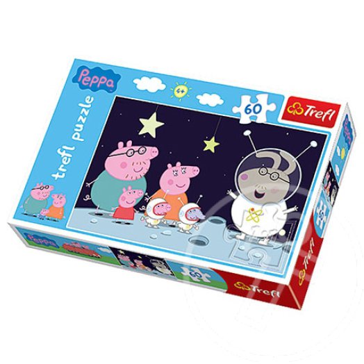 Peppa malac - Utazás a Holdra 60 db-os puzzle - Trefl