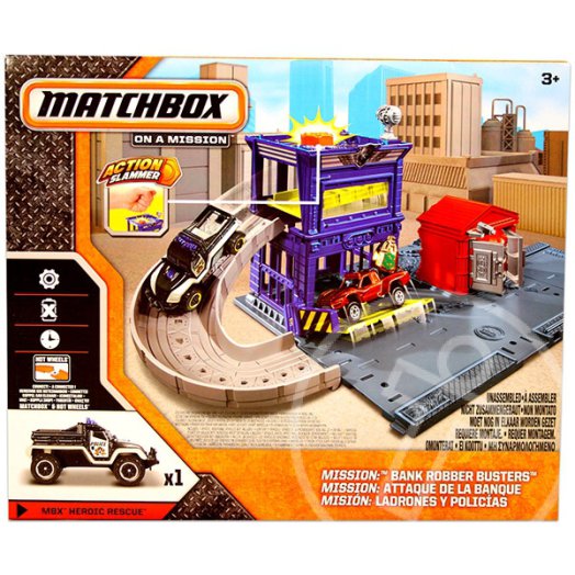 Matchbox - Bankrablás játékszett közepes pálya