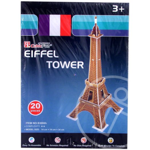 Eiffel-torony 3D puzzle - 20 db-os