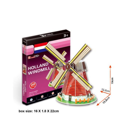 Holland szélmalom 3D puzzle - 20 db-os
