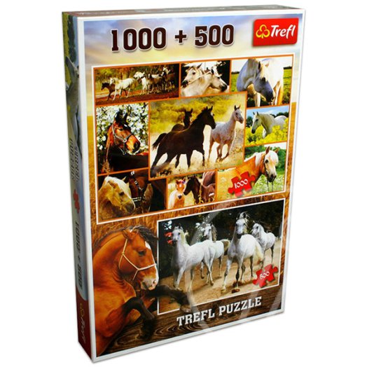 Vágtázó lovak 1000 és 500 darabos puzzle