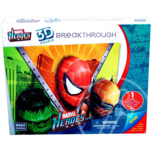 Marvel hősök 3D domborított puzzle - könnyű fokozat