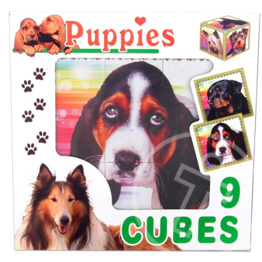Kutyák 9 db-os kocka puzzle