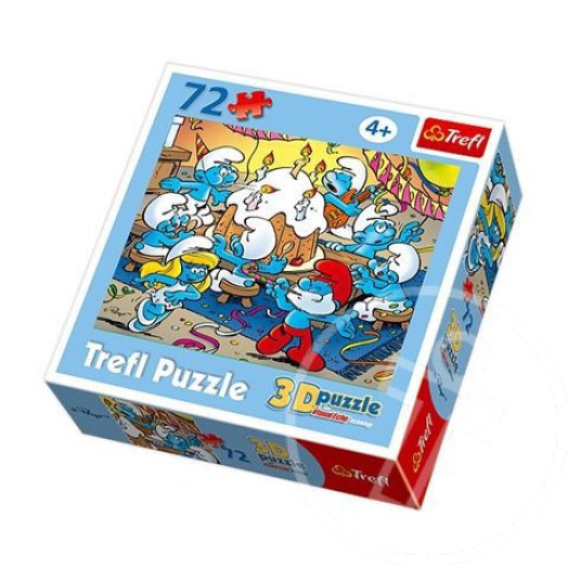 Hupikék Törpikék Szülinapi Buli 3D puzzle 72db-os
