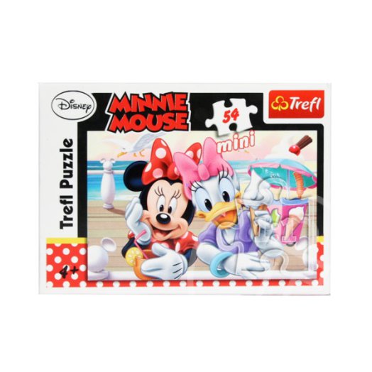 Divatos Minnie egér: a tengerparton 3 - 54 darabos miniatűr puzzle