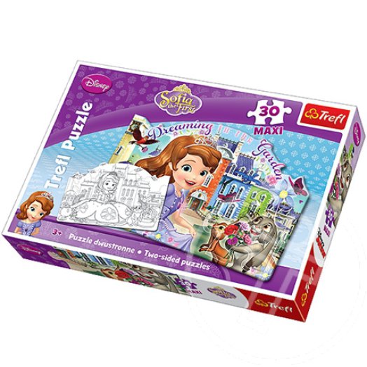 Szófia kétoldalú színezhető 30db-os Maxi puzzle - Trefl