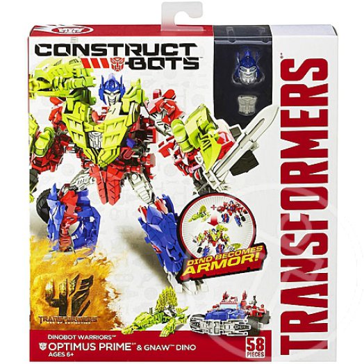 Transfromers: Optimus és Gnaw Dino harcos építhető figuraszett - Hasbro
