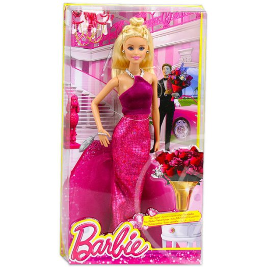 Barbie: nyakba akasztós rózsaszín ruhában