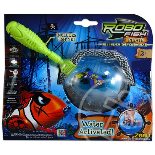 RoboFish elemes robothal hálóval - kék hal