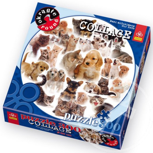 Kis háziállatok 300 db-os kör puzzle