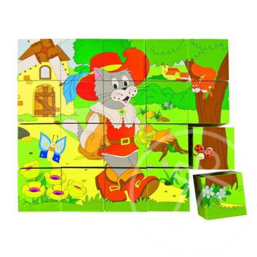 Fa mesekocka 4x5db-os - Woodyland