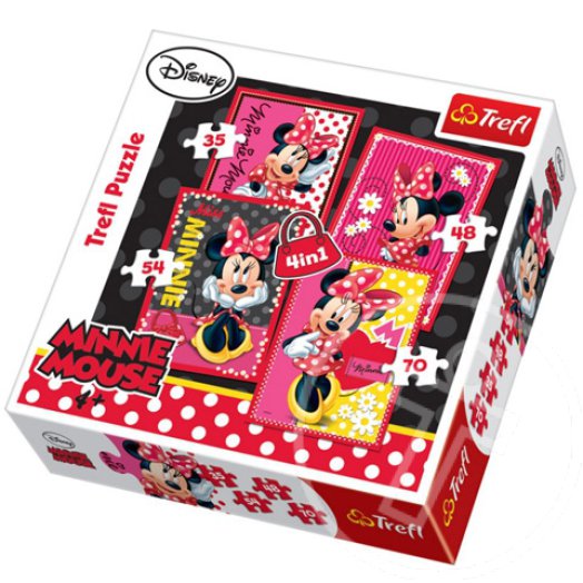 Minnie a gyönyörű 4 az 1-ben puzzle - Trefl