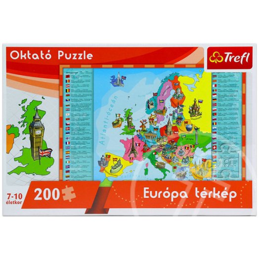 Európa 200 db-os oktató puzzle