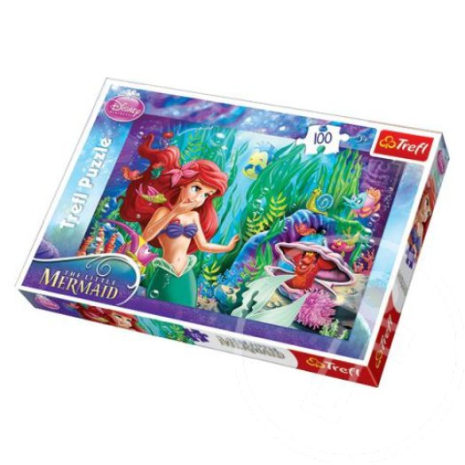 Ariel, a kis hableány: Bújócska 100db-os puzzle - Trefl