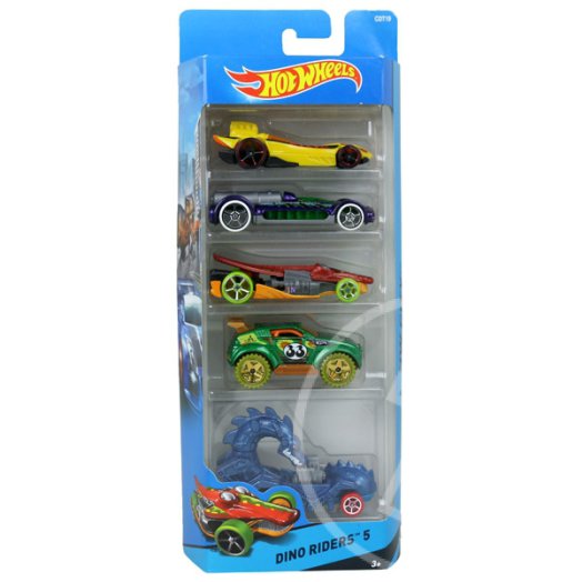 Hot Wheels City: 5 darabos kisautó készlet - Dino Riders 5