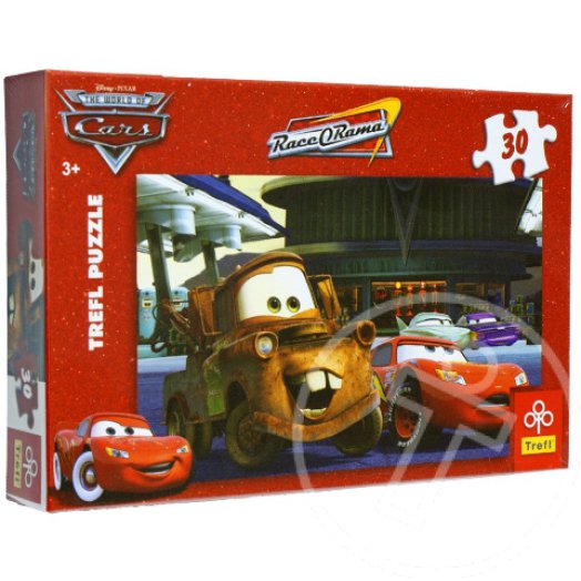 Verdák a benzinkúton 30 db-os puzzle - Trefl