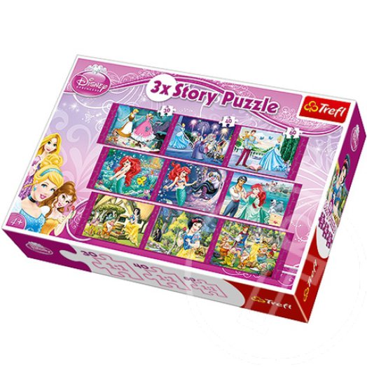 Disney Hercegnők 9 az 1-ben 390 db-os óriás hosszúkás puzzle - Trefl