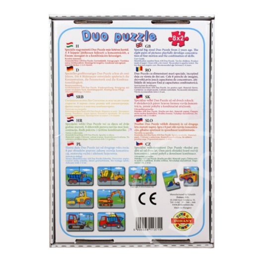 Duo Puzzle 8 x 2 darabos - építkezés