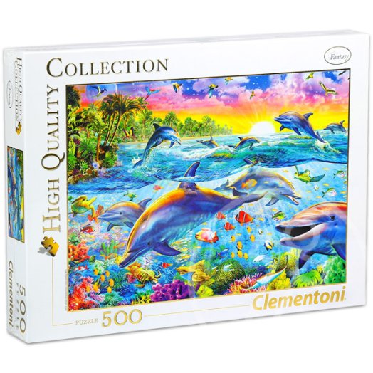 Clementoni 500 darabos trópusi delfinek puzzle