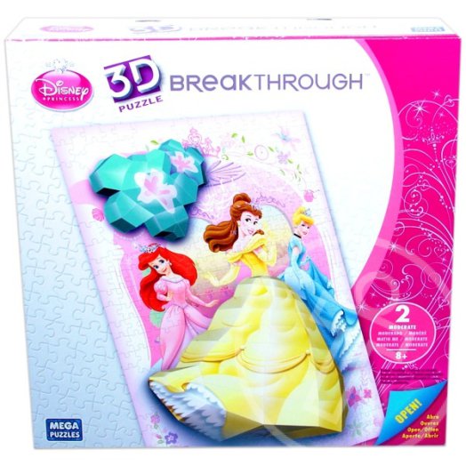 Disney hercegnők: 3D domborított puzzle - közepes fokozat