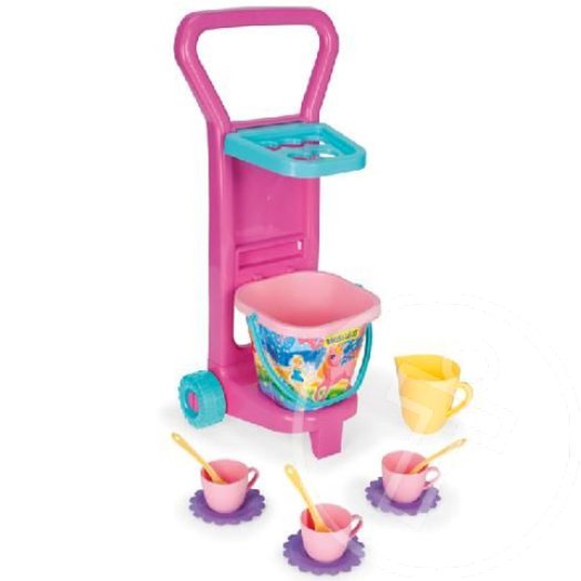 Wader: Rózsaszín kocsi étkészlettel