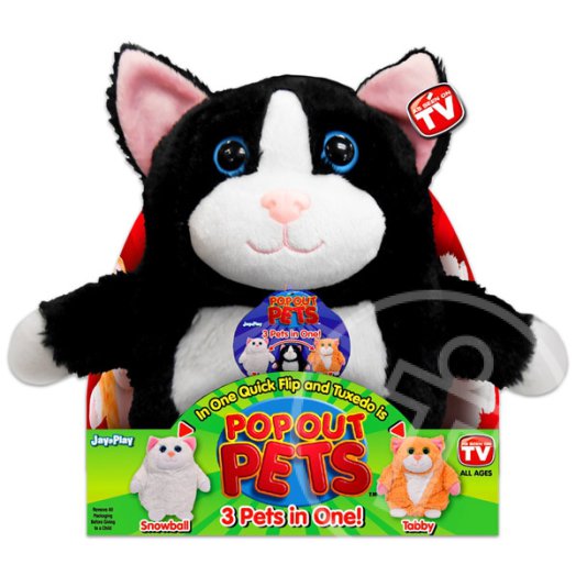 Pop out pets: Cicák - Tuxedo, Snowball, Tabby