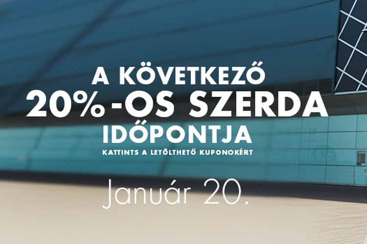 20%-os szerda az Arena Plazaban!