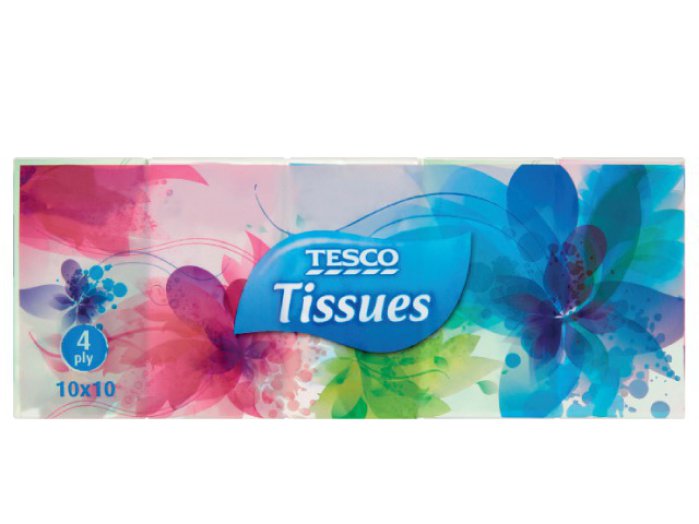 TESCO papír zsebkendő (4 rétegű)