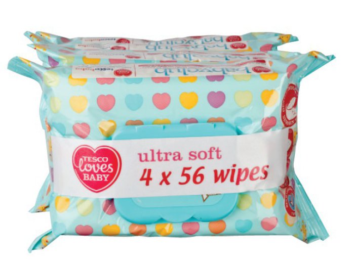 TESCO loves BABY babatörlő kendő quattropack
