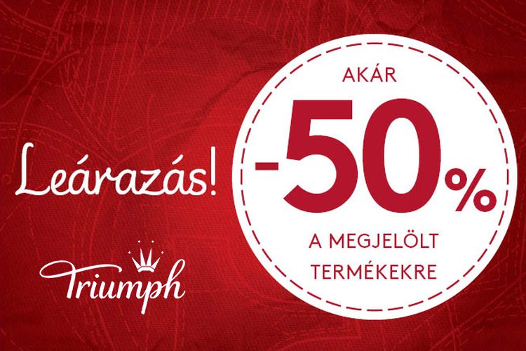 Akár 50%-os leárazás a Triumph-nál!