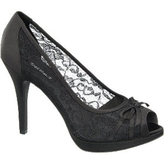 Csipkés platform peep-toe